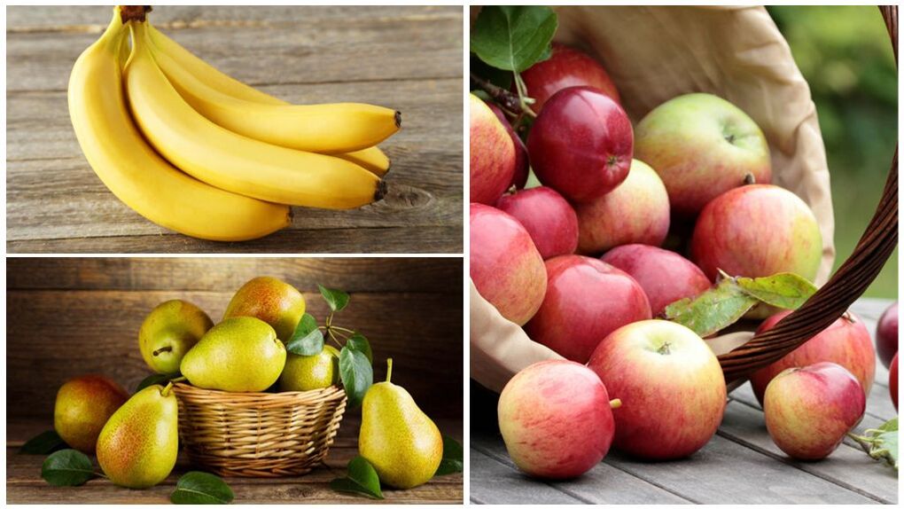Good fruits for gout bananas, pears and apples
