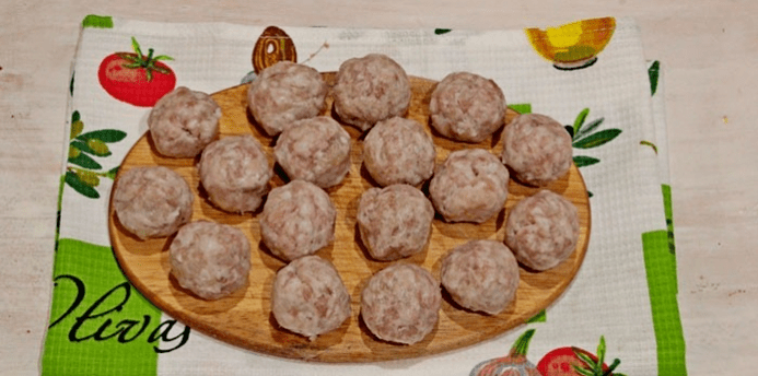 Boiled meatballs inducy